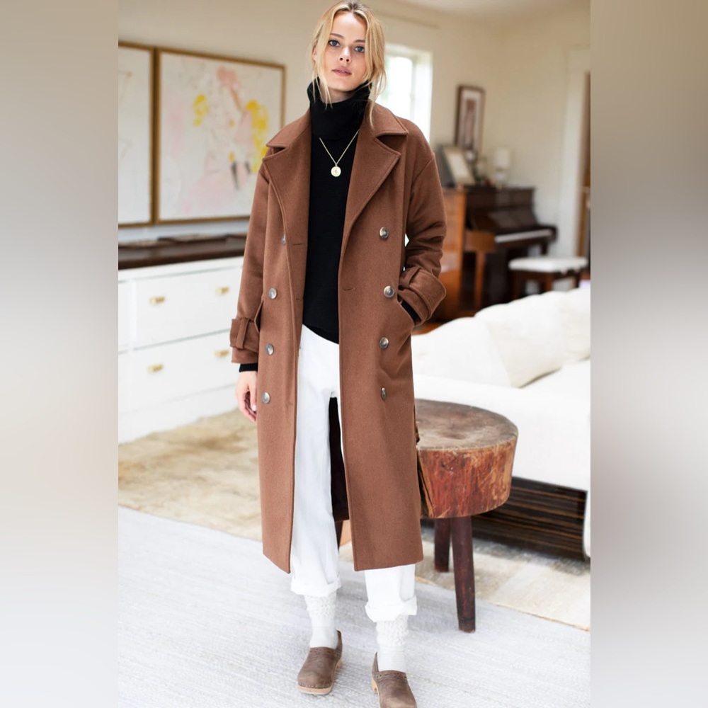 Emerson Fry Brown Double-Breasted Coat